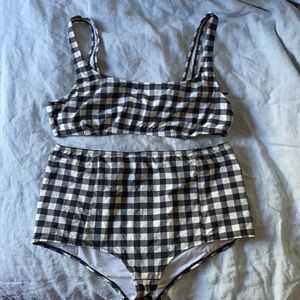 J crew high waist bikini gingham XL
